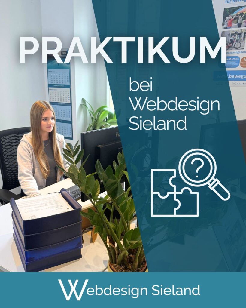 Beizragsbild Einblick in mein Praktikum bei Webdesign Sieland